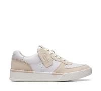 Clarks Craft Cup Court Womens Trainers 7 UK Off White Combi