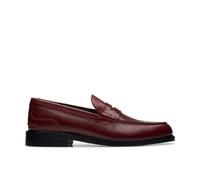 Clarks Craft James Lo Loafer Wine Leather Loafers,slip Ons In Red Red 8-Standard Fit