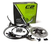 Clarks CRS C2 CNC 2-Piston Hydraulic Disc Brake Set - Black / Pair