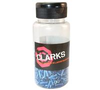 Clarks Cycle Systems Alloy Brake/Gear Inner Cable End Covers, Blue, Dispenser Pot of 100