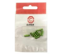 Clarks Cycle Systems Alloy Brake/Gear Inner Cable End Covers, Green, Pack of 10