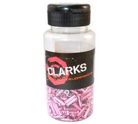 Clarks Cycle Systems Alloy Brake/Gear Inner Cable End Covers, Pink, Dispenser Pot of 100