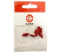 Clarks Cycle Systems Alloy Brake/Gear Inner Cable End Covers, Red, Pack of 10