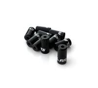 Clarks Cycle Systems Alloy Gear Cable Outer End Ferrules, 4.3mm, Black, Pack of 10