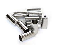 Clarks Cycle Systems Alloy Gear Cable Outer End Ferrules, Silver, Pack of 10