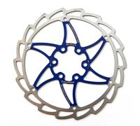 Clarks Cycle Systems CD-06 Single Piece 6-Bolt Steel Disc Brake Rotor, Blue, 180mm