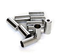 Clarks Cycle Systems Chrome Steel Gear Cable Outer Ferrules, Silver, Pack of 100