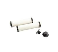 Clarks Cycle Systems CL0-201 Dual Pattern, Double Sided Lock-On Grips, 130mm, White/Silver