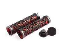 Clarks Cycle Systems CLO-208 Double Sided Lock-On Grips, Black/Red, 130mm