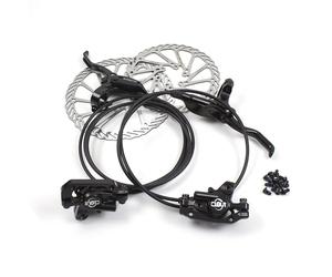 Clarks Cycle Systems Clout-1 Front & Rear Hydraulic Disc Brake Set, Including Rotors, Olives, IS Mounts, 180/160mm