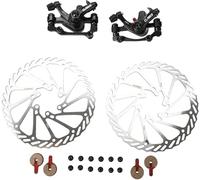 Clarks Cycle Systems CMD-21 Mechanical Disc Brake Set, Including Rotors, IS Mounts, 160/140mm