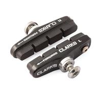 Clarks Cycle Systems CPS459 Road Elite Lightweight Wingless Alloy Carrier Interchangeable Brake Pads, Compatible with Campagnolo, Plus Extra Cartridge Pad Inset & Retaining Pins, 55mm