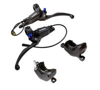 Clarks Cycle Systems E-Cargo 530 Hydraulic Disc Brake Set, Black, 1xFront / 1xRear 180mm, with Motor Shut-Off, Including Rotors, Olive, IS Mounts