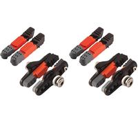 Clarks Cycle Systems Road Elite Triple Compound Interchangeable Cartridge Brake Pads, Plus Extra Replacement All-Weather Cartridge Pad Inset & Retaining Pins, 55mm, Black (Pack of 2)