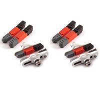 Clarks Cycle Systems Road Elite Triple Compound Interchangeable Cartridge Brake Pads, Plus Extra Replacement All-Weather Cartridge Pad Inset & Retaining Pins