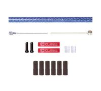 Clarks Cycle Systems Road/MTB Stainless Steel Inner Cable & Braided Outer Brake Cable Kit, Front & Rear, Blue