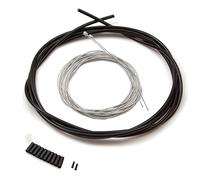 Clarks Stainless Steel Gear Cable Kit - Black Universal Gear Wires with Standard Outer Casing for Mountain Bikes (MTB), Hybrid & Road Bikes