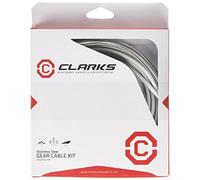Clarks Cycle Systems Stainless Steel Road/MTB Gear Inner & Outer Cable Kit, Front & Rear, White