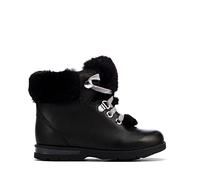 Clarks Dabi Hiker Toddler Leather Boots In Black Standard Fit Size 5