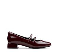 Clarks Daiss30 Shine Mary-Jane Shoe BURGUNDY PATENT SIZE 3