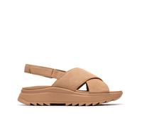 Clarks Dashlite Wish Beige Suede Flat Sandals