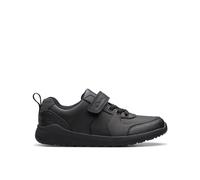 Clarks Daze Bright K Childrens Black Leather, 10.5