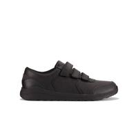 Clarks Daze Step 2 Youth Black Leather Riptape, School Shoes | Size: 5.5-Extra Wide Fit Clarks Black 5.5-Extra Wide Fit