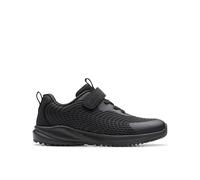 Clarks Deyes Dash Kid Black/Black Trainers, Riptape, School Shoes in Black | Size: 11-Wide Fit Clarks Black 11-Wide Fit