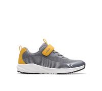 Clarks Deyes Dash Kid Grey Synthetic Trainers, Riptape | Size: 11-Wide Fit Clarks Grey 11-Wide Fit