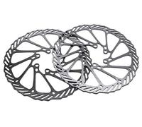 Clarks Disc Brake Rotor 180mm x 2 Stainless Steel Disc Brake Rotor with 12 Rotor Bolts Compatible with Road Bike Mountain Bike & all other Bikes