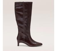 Clarks Edina Tall Walnut Suede Knee High Boots In Brown Brown 7-Standard Fit