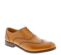 Clarks Edward Walk G Fit Men's Tan Leather Lace Up Brogue Oxford Shoes