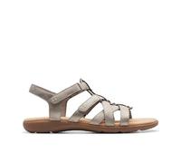 Clarks Women's Elizabelle Sky Sandal, Pewter Metallic, 3 UK