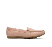 Clarks Women's Elliotte Step Pink Leather Loafers, Slip Ons, Moccasins | Size: 4/Standard Fit