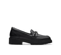 Clarks Eris Edge Youth Black Leather Loafers, Slip Ons, School Shoes | Size: 5-Wide Fit Clarks Black 5-Wide Fit