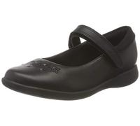 Clarks Etch Beam Kid Leather Shoes in Black Wide Fit Size 2