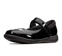 Clarks Etch Beam Toddler Patent Shoes in Black Patent Wide Fit Size 7