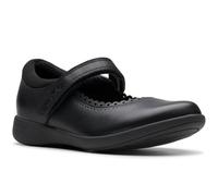 Clarks Etch Pure K Girls School Shoes 13.5 Black