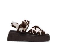 Evamar Wish Cowhide Leather Sandals Brown/White
