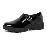 Clarks Evyn Bar Y Girls Senior School Shoes 4 Black Patent
