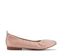Clarks Womens Fawna Soft Light Pink Leather Slip Ons,Ballet Pumps