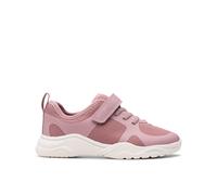 Clarks Feather Ath K Pink Kids toddler girls trainers 8154-26F in a Plain Textile in Size 8