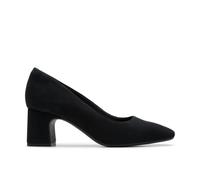 Clarks Women's Fernie Court Black Suede Court Shoes, Slip Ons, Heels | Size: 5.5-Standard Fit Clarks Black 5.5-Standard Fit