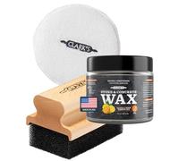 CLARK'S Finishing Kit for Soapstone - Slate and Concrete Countertops - Includes Wax - Large Applicator and Buffing Pad - Stone Floor Wax - Stone Sealer Wax (177ml) - Lemon and Orange Extract