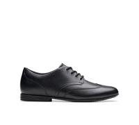 Clarks Finja Wing Youth Black Leather Brogues, Lace Up, School Shoes | Size: 4.5-Wide Fit Clarks Black 4.5-Wide Fit