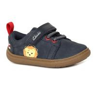 Clarks Flash Brill T Boys First Shoes 5.5 Navy Nubuck