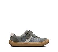 Clarks Flash Step Toddler Leather Shoes in Grey Combi Standard Fit Size 9½