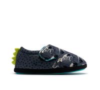 Clarks Fluffy Snug Kid Dark Grey Interest Slippers, Riptape | Size: 11-Standard Fit Clarks Grey 11-Standard Fit