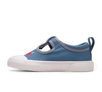 Clarks Foxing Berry T Girls Infant Canvas Shoes 6.5 Blue Canvas