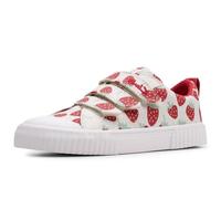 Clarks Foxing Fraise K Silver multi Kids toddler girls trainers 8225-76F in a Plain Textile in Size 8.5